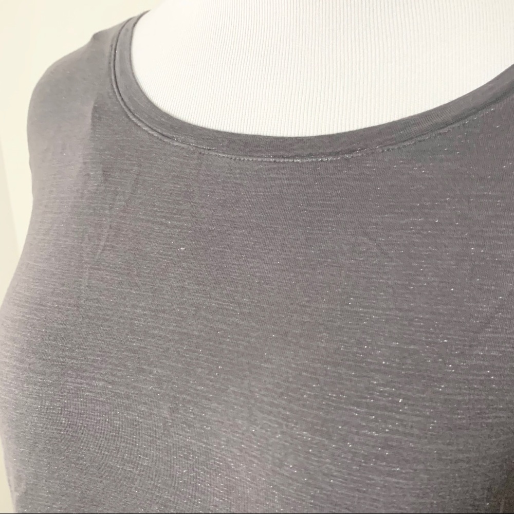 3/$20 XL Apt 9 grey metallic long sleeve t shirt